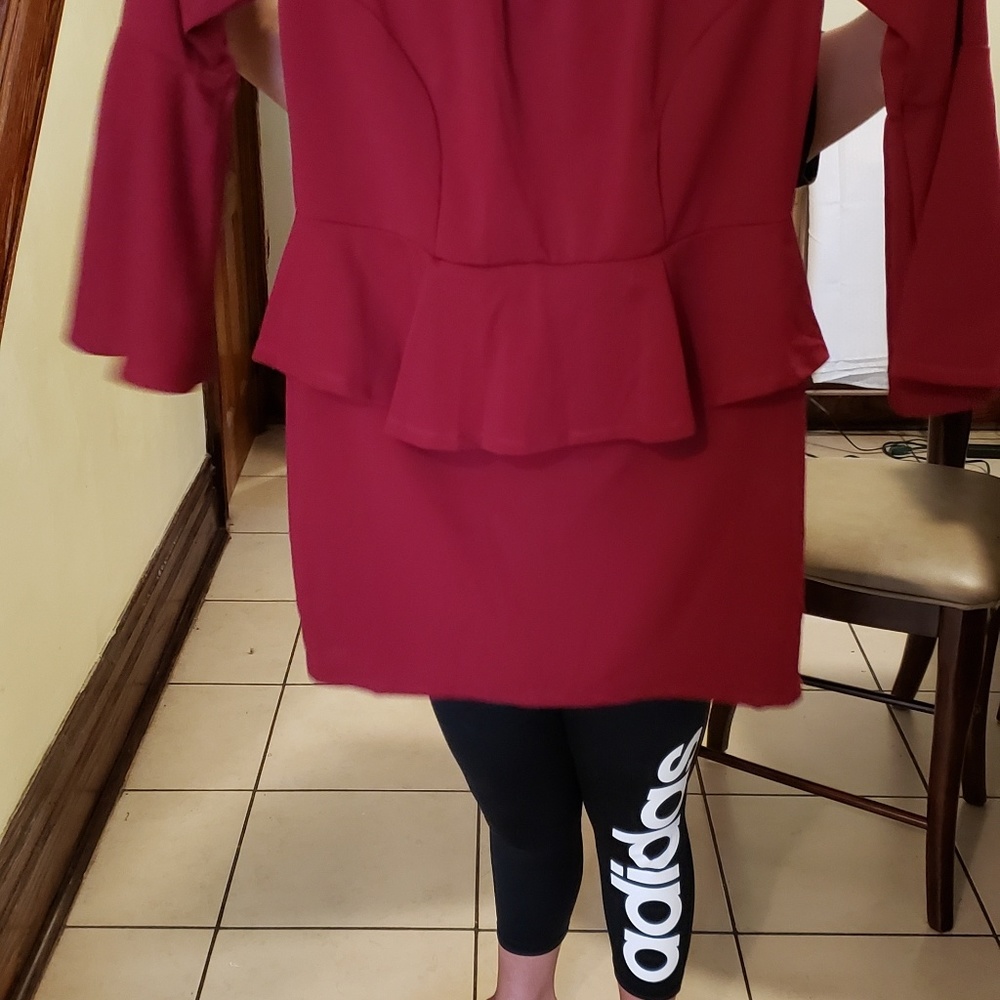 Burgundy dress